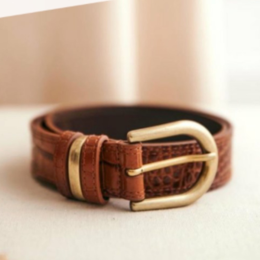 Sezane Taylor Belt, croc, size 85
